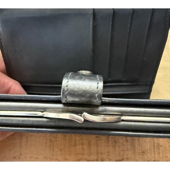 Louis Vuitton Wallet W/Dust Bag Black Matte Vernis Monogram Leather Bifold - Picture 12 of 14